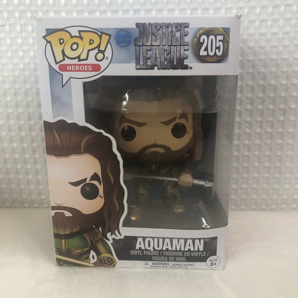 Funko Pop! DC Justice League #205 Aquaman Vinyl Figure Collectors Super Hero - Picture 1 of 3
